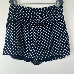 Lauren Conrad Disney Women's Shorts Size Large Blue Polka Dot Bow‎ Minnie Mouse